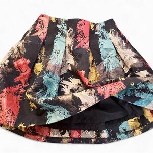Ark & Co Multicolor Abstract Mini Skirt